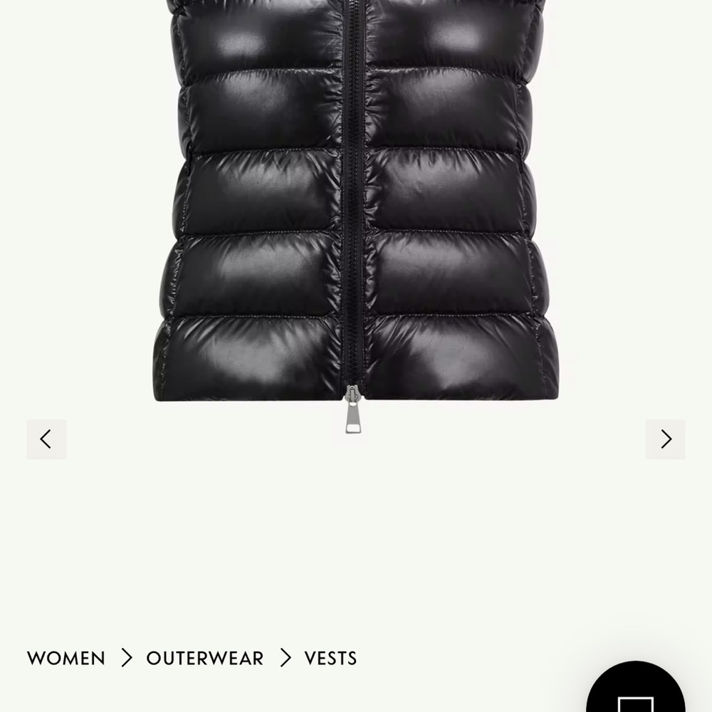 Moncler Grant Shiny Black Down Vest - Picture 9 of 9
